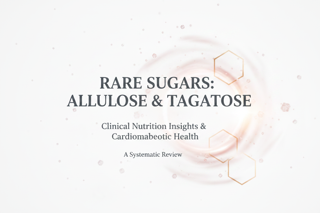 Scientific journal article header: Glycemic and cardiometabolic effects of rare sugars allulose and tagatose, American Journal of Clinical Nutrition 2026